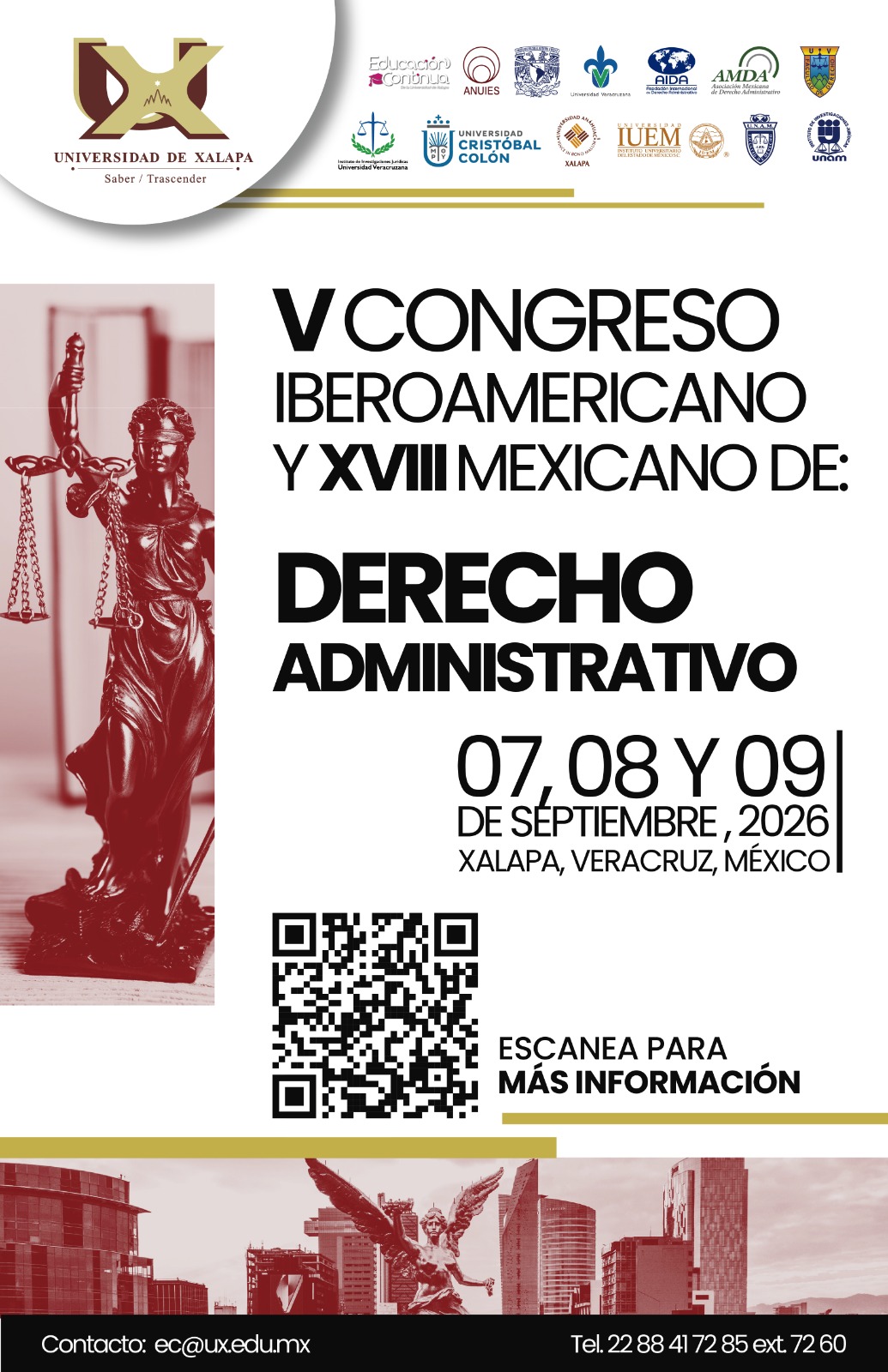 Universidad de Xalapa, punto de encuentro del V Congreso Iberoamericano y XVIII Mexicano de Derecho Administrativo